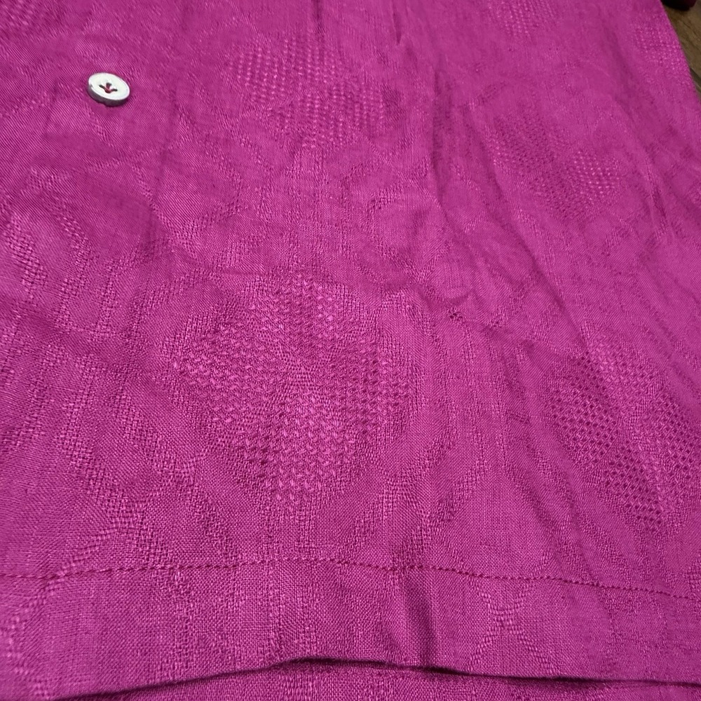 Tommy Bahama Anchors Aweigh Linen Button Down Shirt XL NEW Fuchsia Pink - Picture 3 of 11